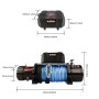[US Warehouse] X-BULL 13000LBS Waterproof Synthetic Electric Rope Winch